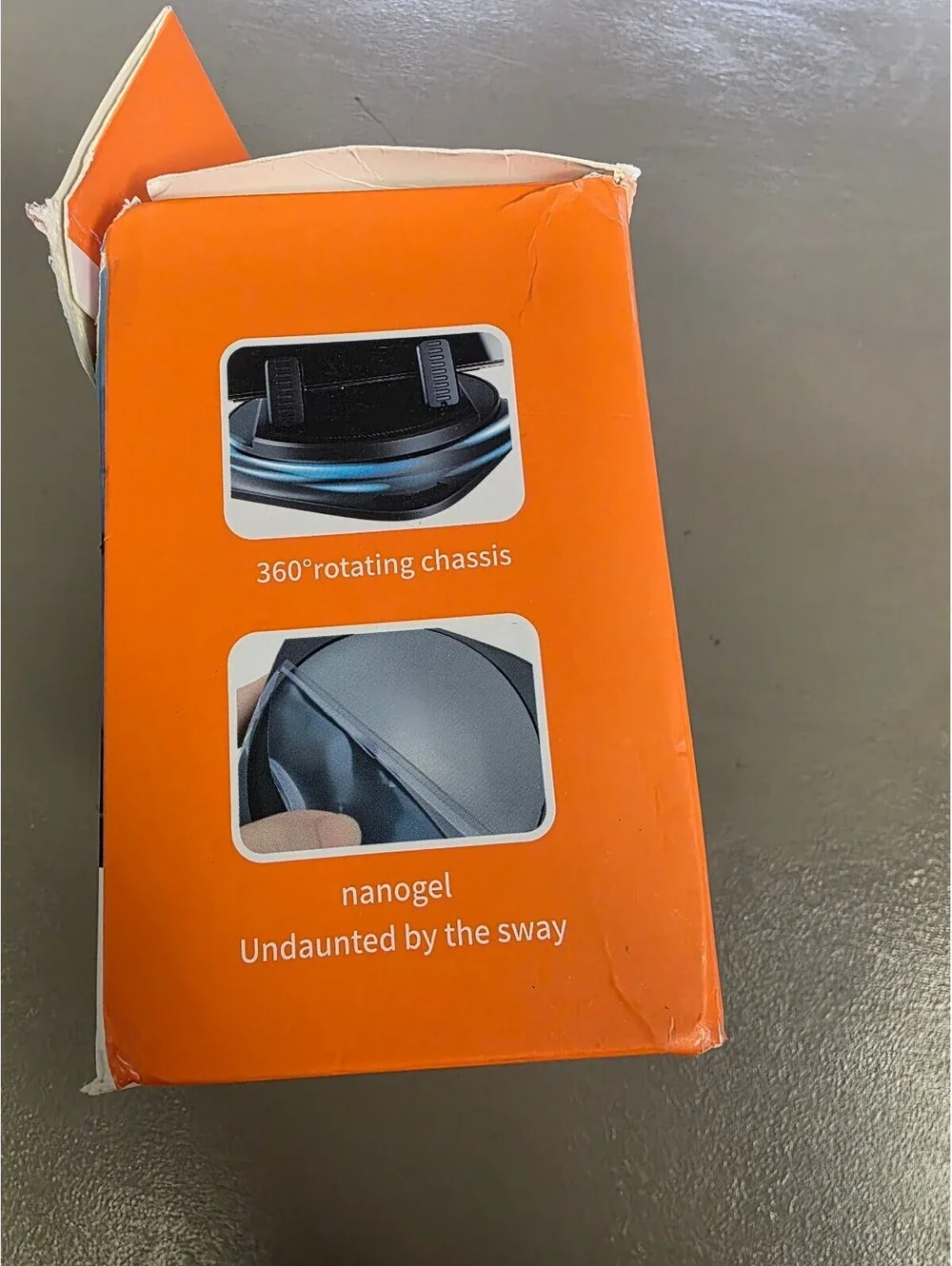 Car Dashboard Cell Phone Stand with 360° Rotation and Nano-Gel Design